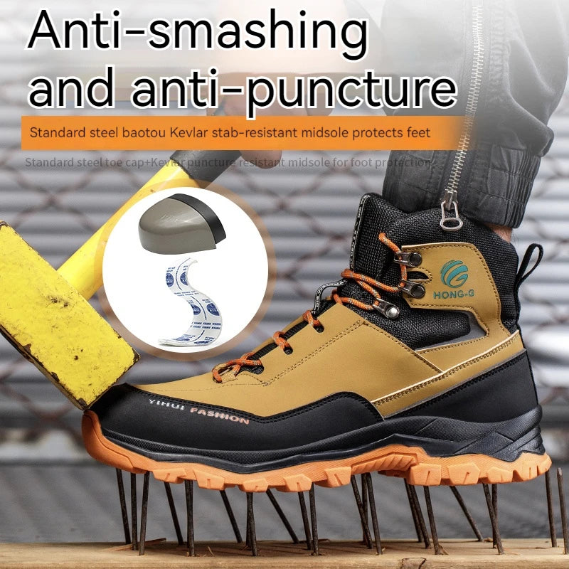 Men's Waterproof Steel Toe Work Boots