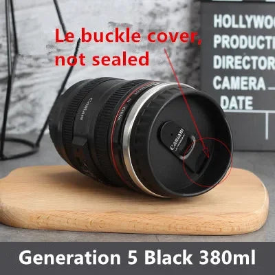 380ml Stainless Steel Camera EF24-105mm Coffee Lens