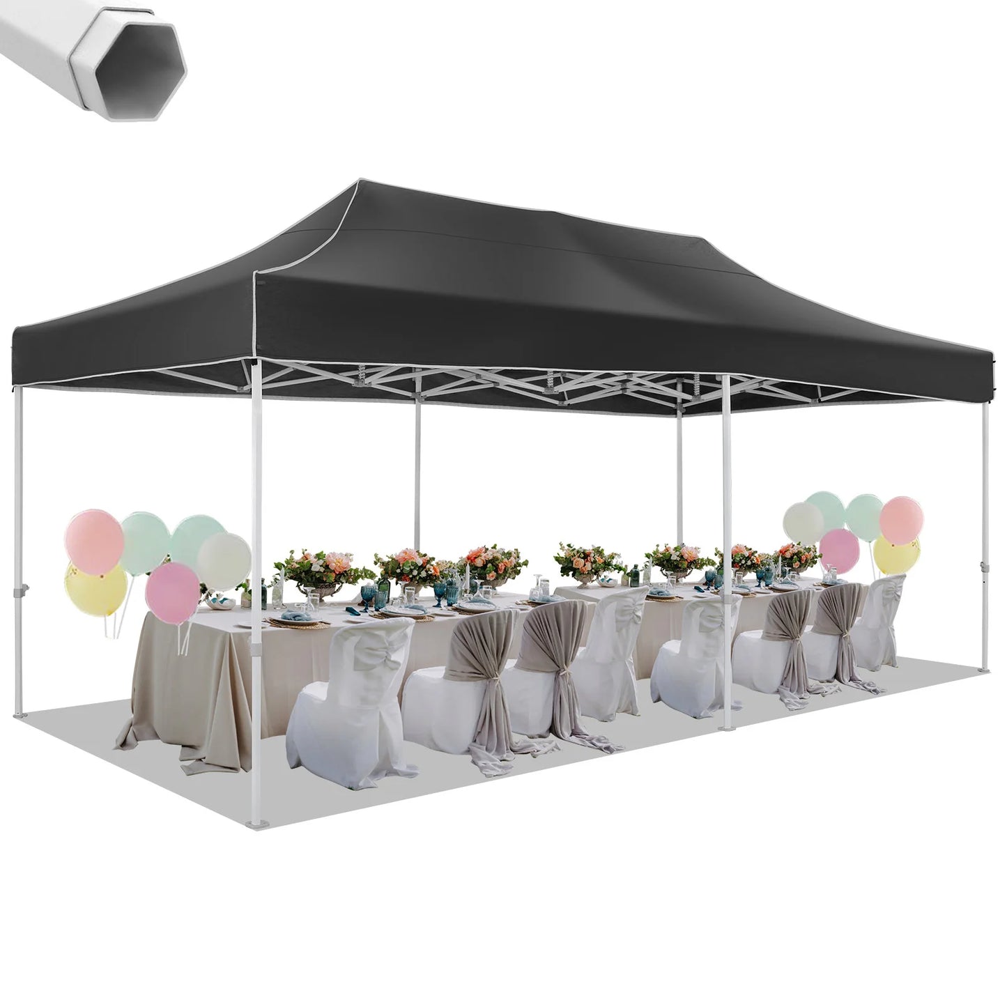10x20 Heavy Duty Pop Up Canopy for Parties Commercial Waterproof