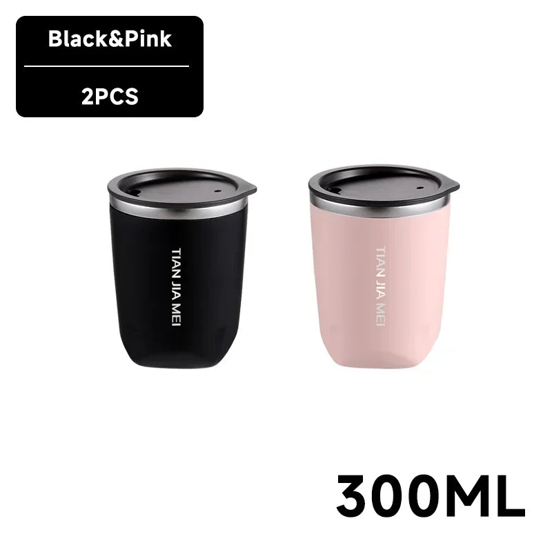 300ml 304 Stainless Steel Mug With Lid Insulated