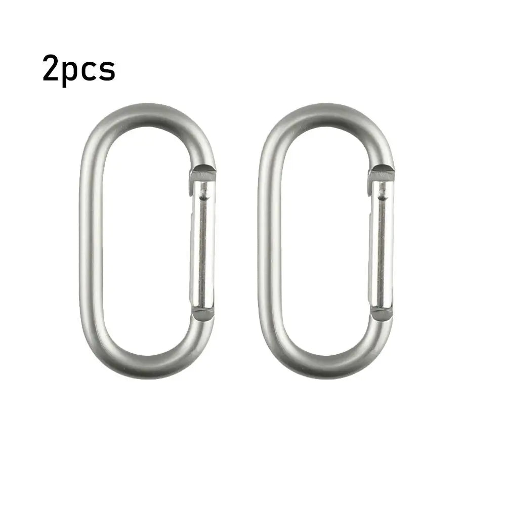 2pcs Alloy Aluminum Survival Gear Mountaineering Carabiner
