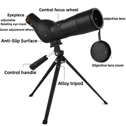 60X HD Zoom Spotting Scope Powerful Magnification