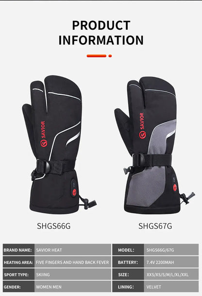 Savior Heat Rechargeable Heated Mittens