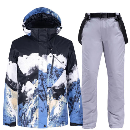 Snow Mountain  Ski Suits for Men Women Couples Windproof Waterproof