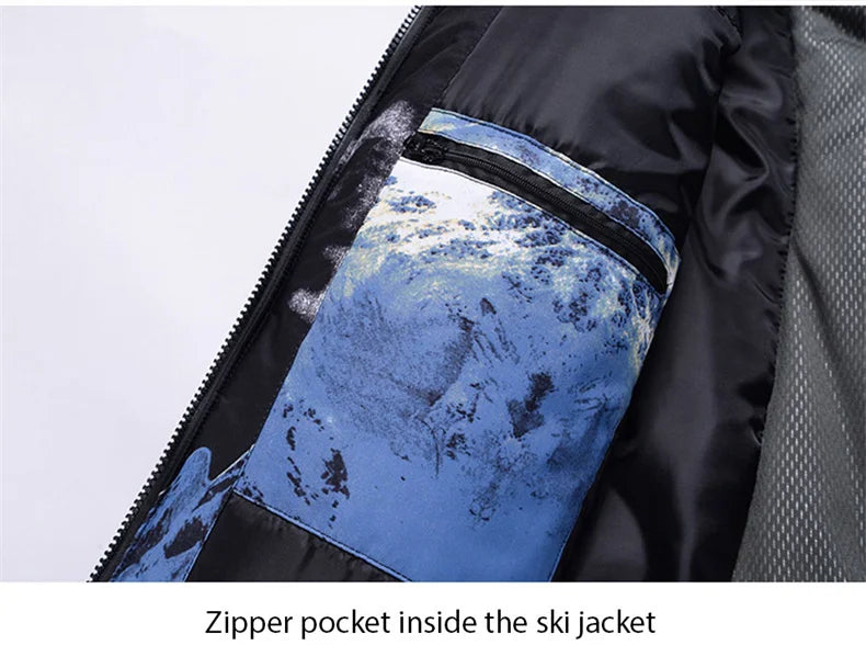 Snow Mountain  Ski Suits for Men Women Couples Windproof Waterproof