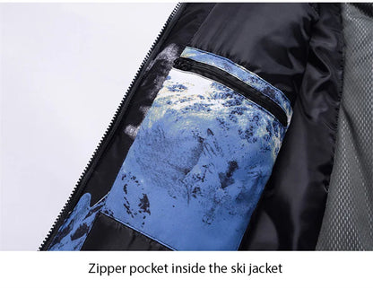 Snow Mountain  Ski Suits for Men Women Couples Windproof Waterproof