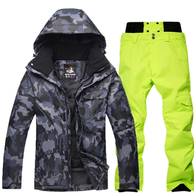 Men's Camouflage Ski Suit Waterproof