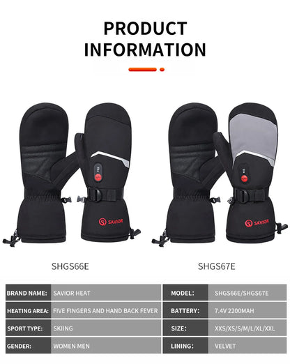 Savior Heat Rechargeable Heated Mittens