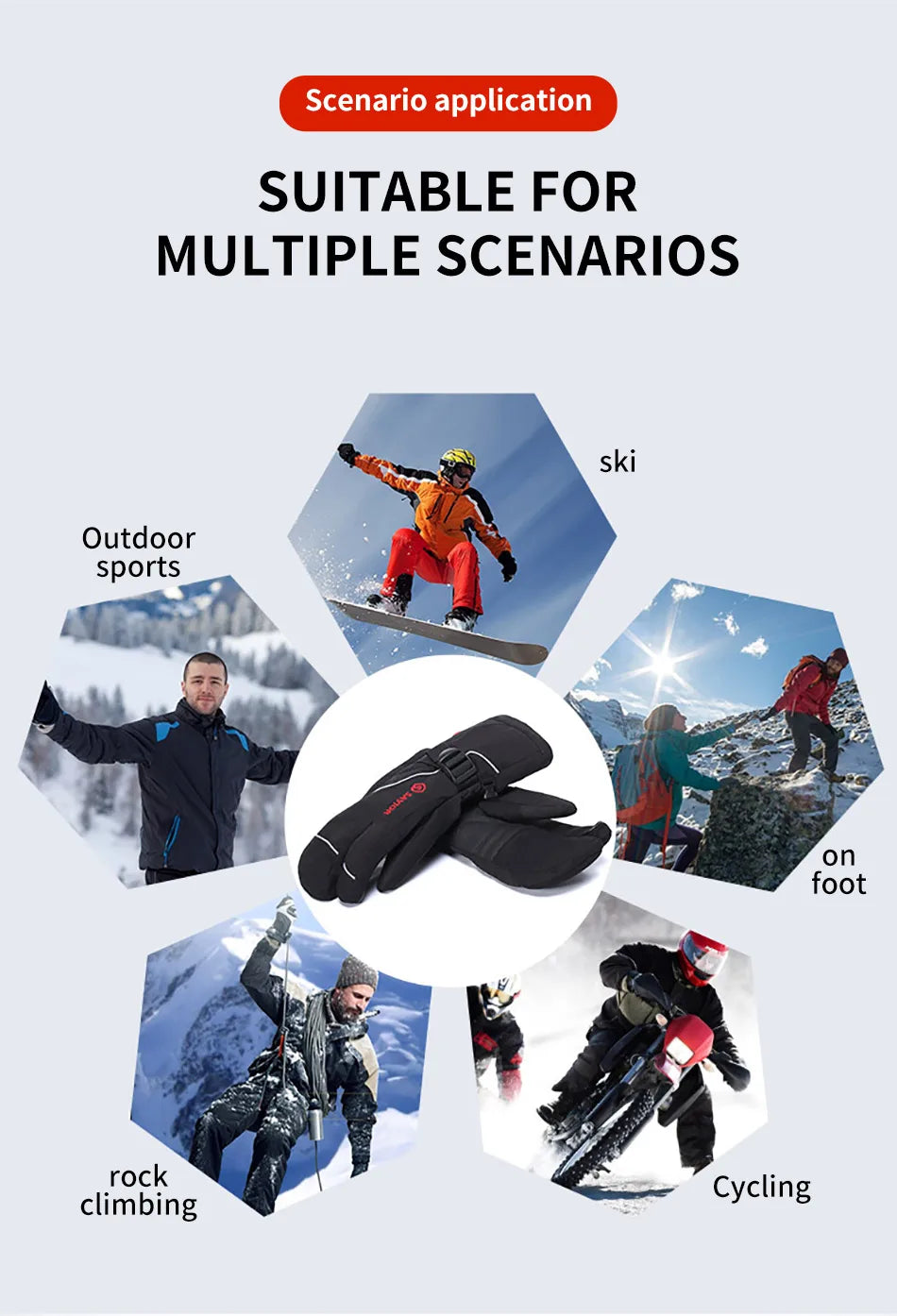 Savior Heat Rechargeable Heated Mittens