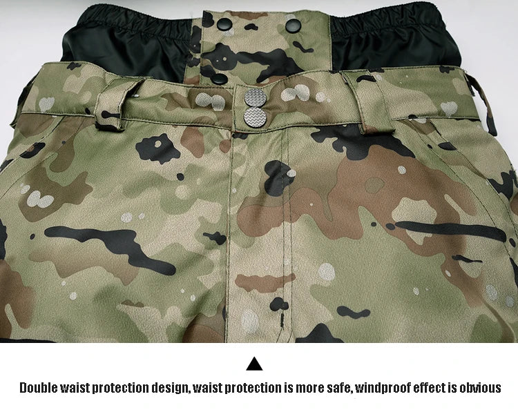 Men's Camouflage Ski Suit Waterproof