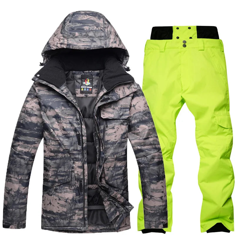 Men's Camouflage Ski Suit Waterproof