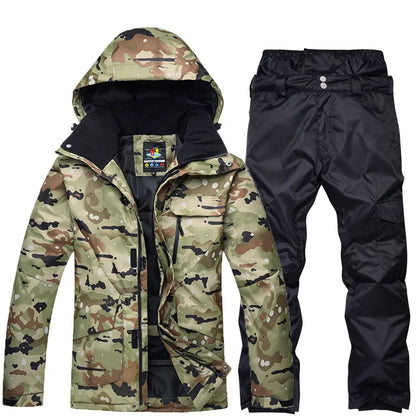 Men's Camouflage Ski Suit Waterproof