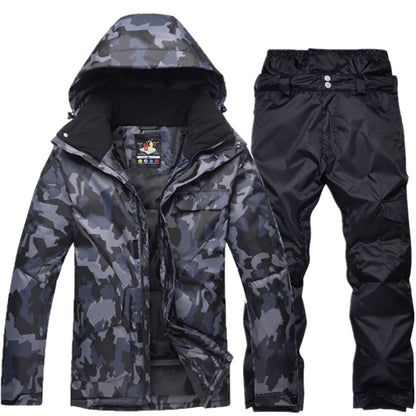 Men's Camouflage Ski Suit Waterproof