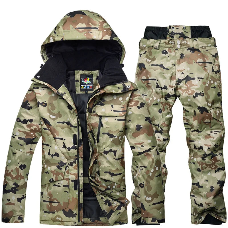 Men's Camouflage Ski Suit Waterproof
