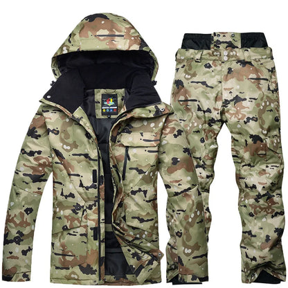 Men's Camouflage Ski Suit Waterproof