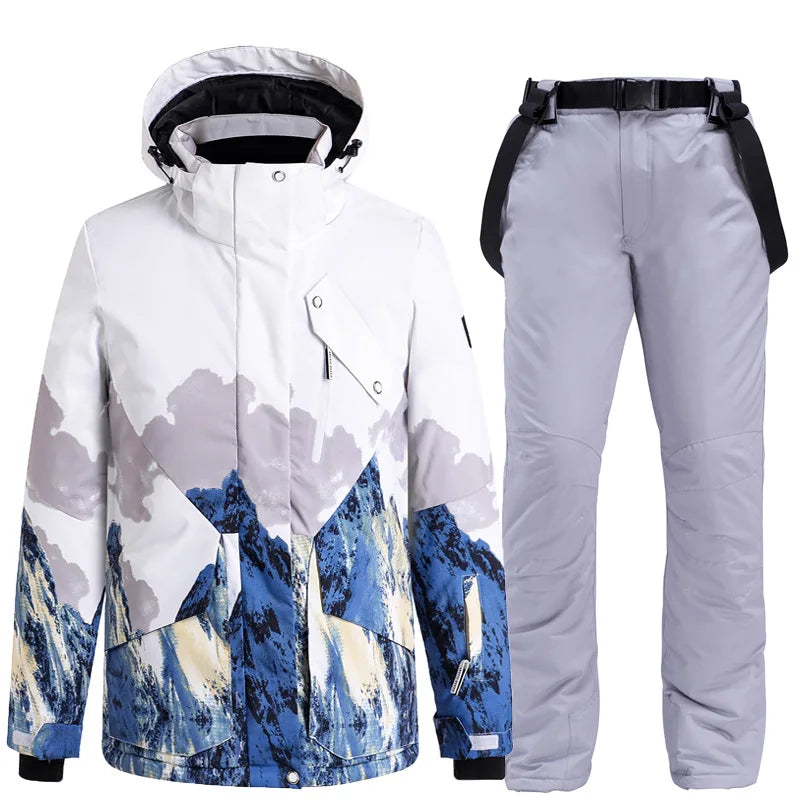 Snow Mountain  Ski Suits for Men Women Couples Windproof Waterproof