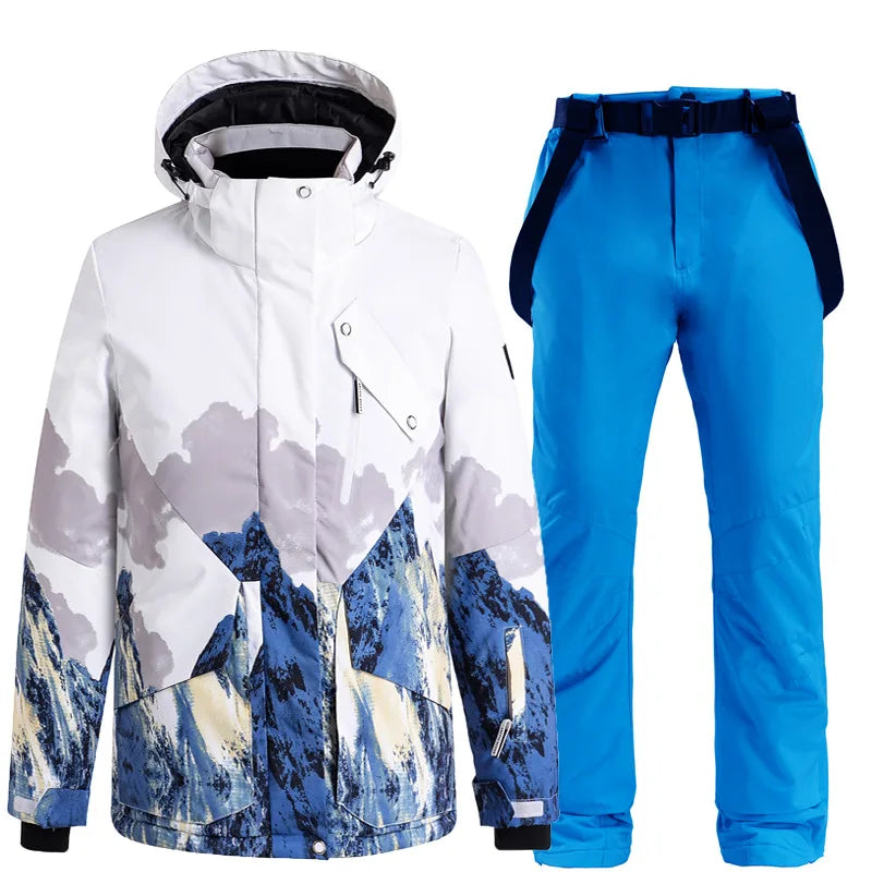 Snow Mountain  Ski Suits for Men Women Couples Windproof Waterproof