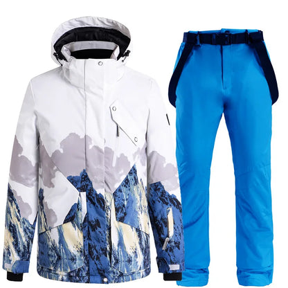 Snow Mountain  Ski Suits for Men Women Couples Windproof Waterproof