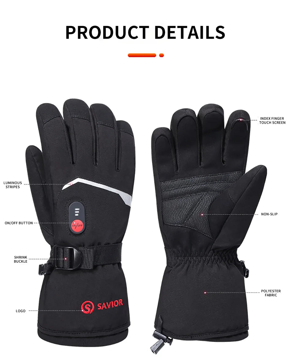 Savior Heat Rechargeable Heated Mittens