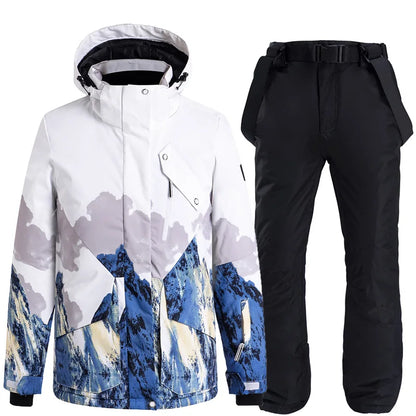 Snow Mountain  Ski Suits for Men Women Couples Windproof Waterproof