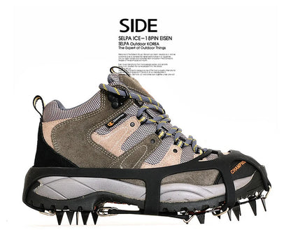 1 Pair 18 Teeth Anti-Slip Ice Snow Grips