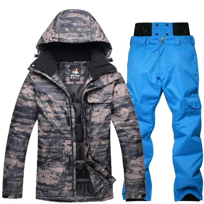 Men's Camouflage Ski Suit Waterproof