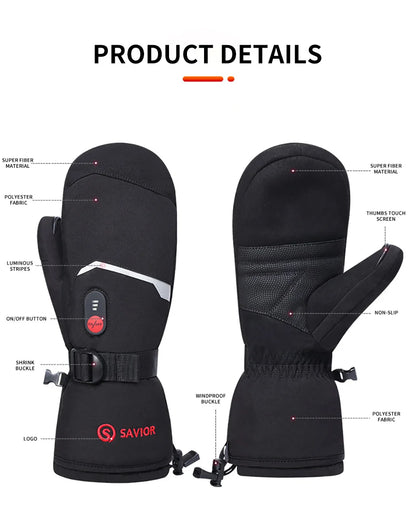 Savior Heat Rechargeable Heated Mittens