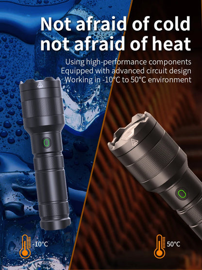 LEP White Laser Flashlight 1200-1500 Meters Rechargeable Battery
