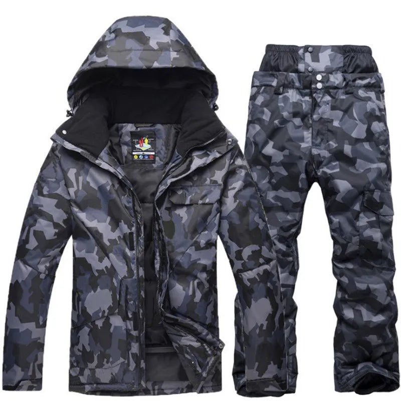 Men's Camouflage Ski Suit Waterproof