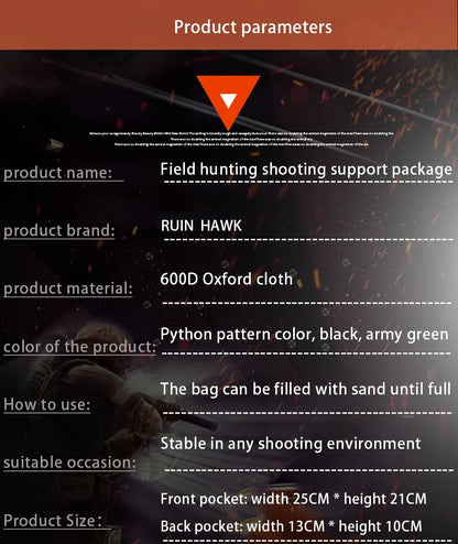 Shooting Gun Bag Front Rear Rifle Support