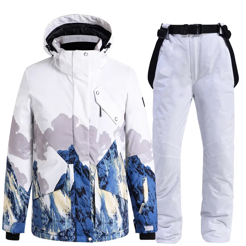 Snow Mountain  Ski Suits for Men Women Couples Windproof Waterproof
