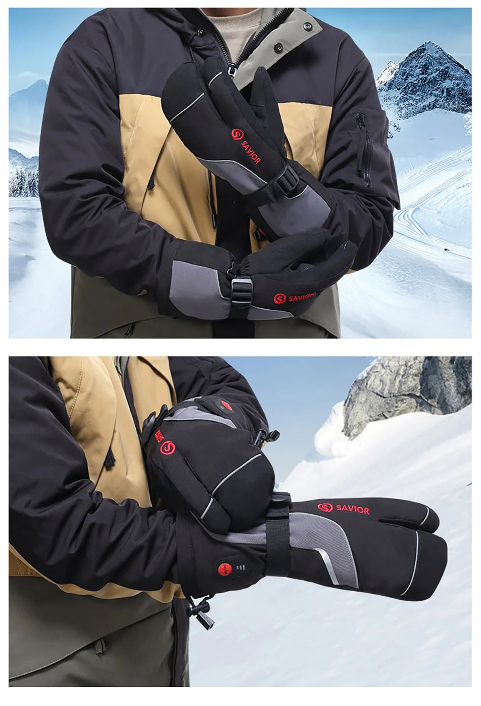 Savior Heat Rechargeable Heated Mittens