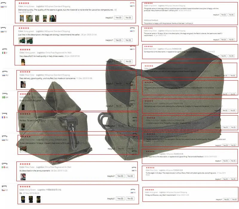 Shooting Gun Bag Front Rear Rifle Support
