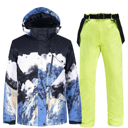 Snow Mountain  Ski Suits for Men Women Couples Windproof Waterproof