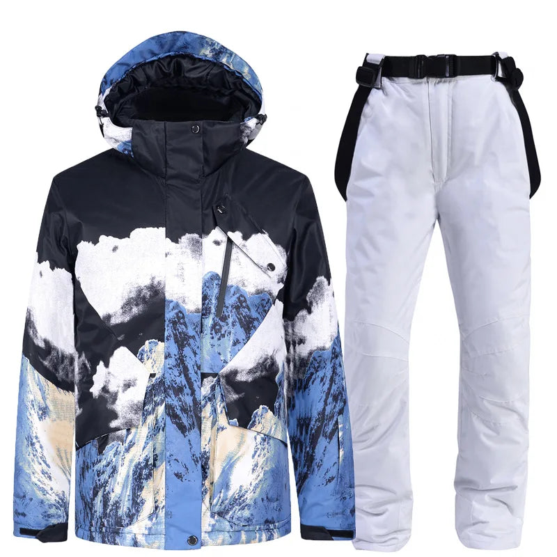 Snow Mountain  Ski Suits for Men Women Couples Windproof Waterproof