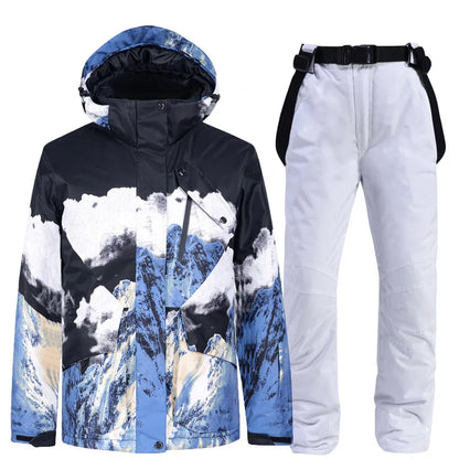 Snow Mountain  Ski Suits for Men Women Couples Windproof Waterproof
