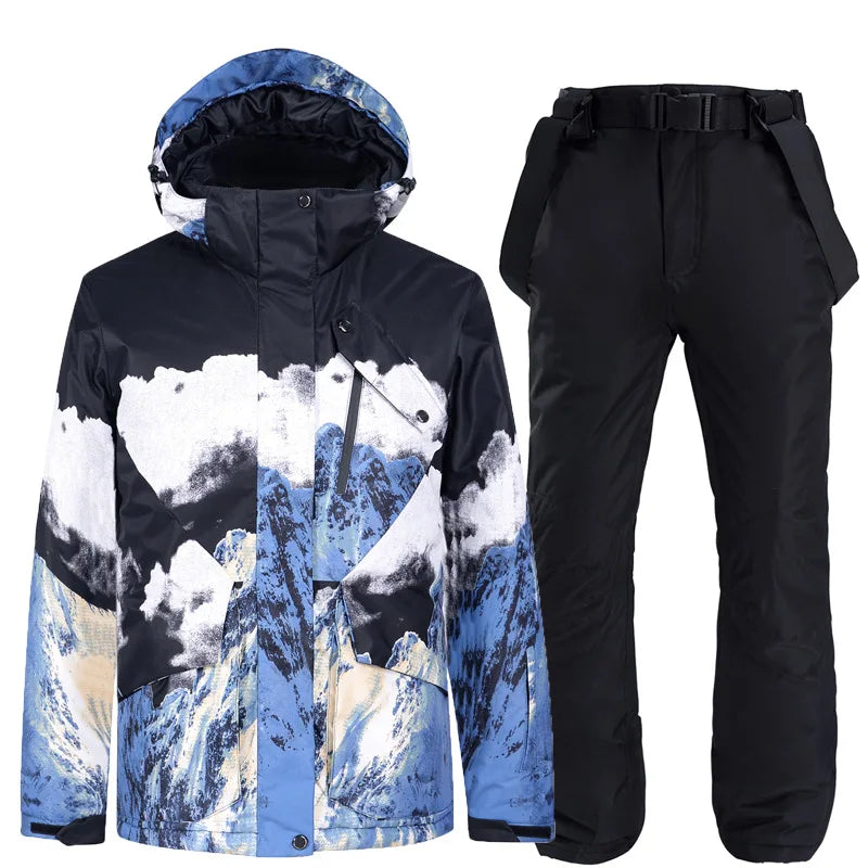 Snow Mountain  Ski Suits for Men Women Couples Windproof Waterproof