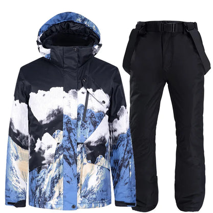 Snow Mountain  Ski Suits for Men Women Couples Windproof Waterproof