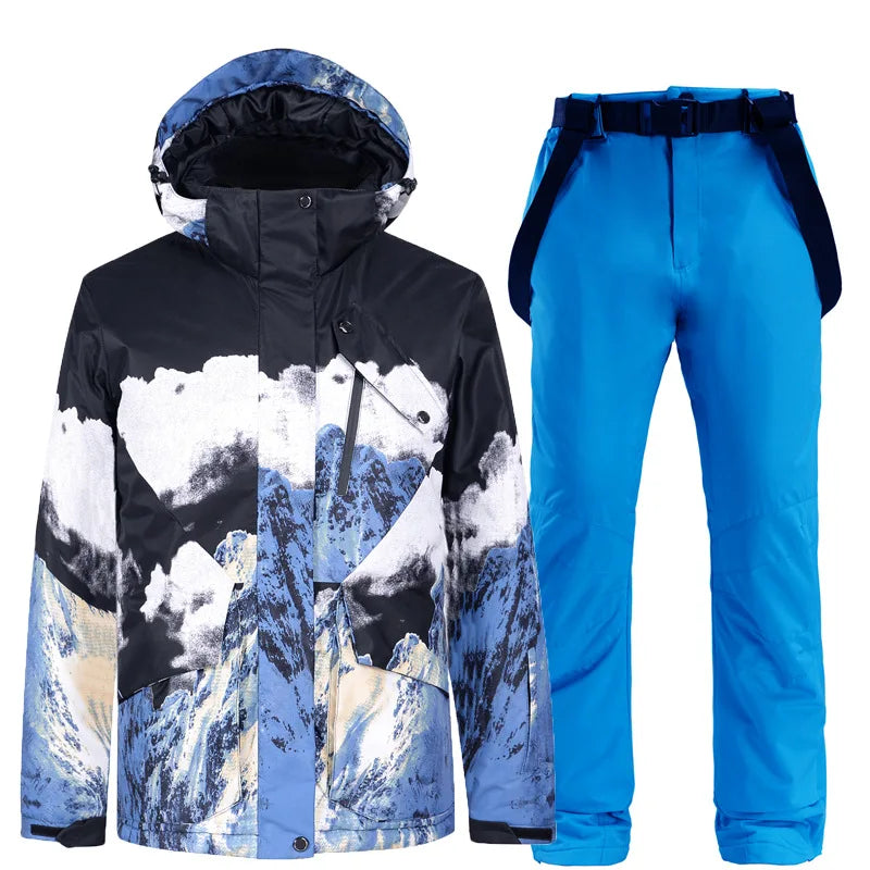 Snow Mountain  Ski Suits for Men Women Couples Windproof Waterproof