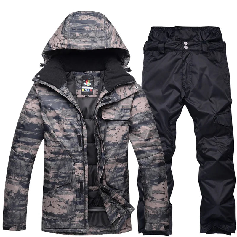 Men's Camouflage Ski Suit Waterproof