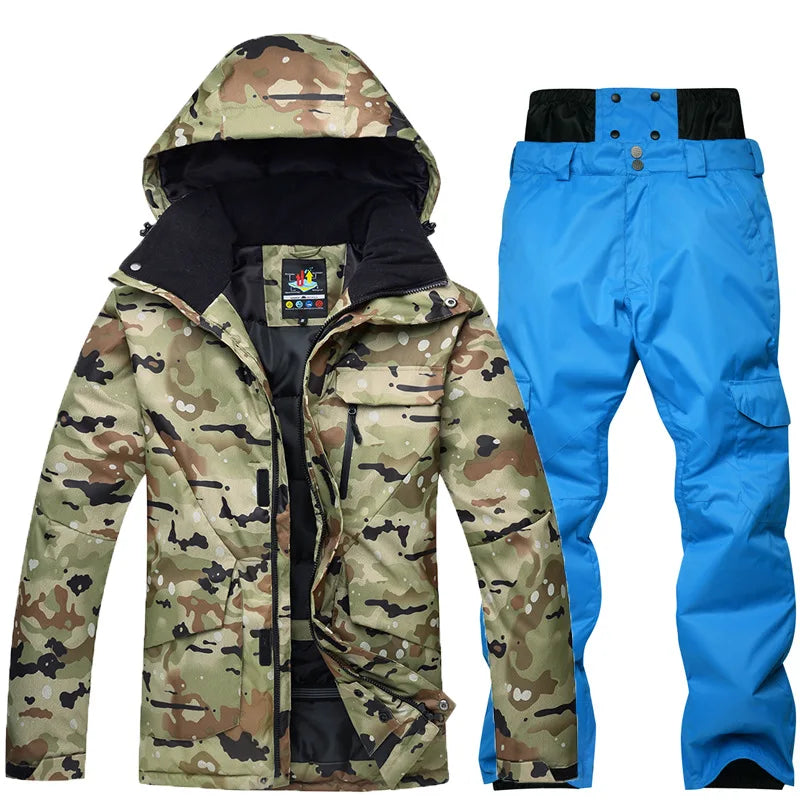 Men's Camouflage Ski Suit Waterproof