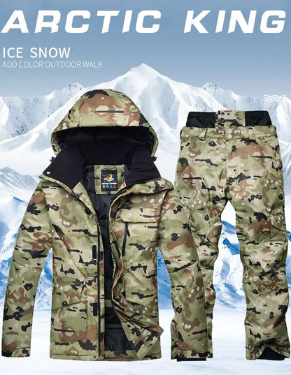 Men's Camouflage Ski Suit Waterproof