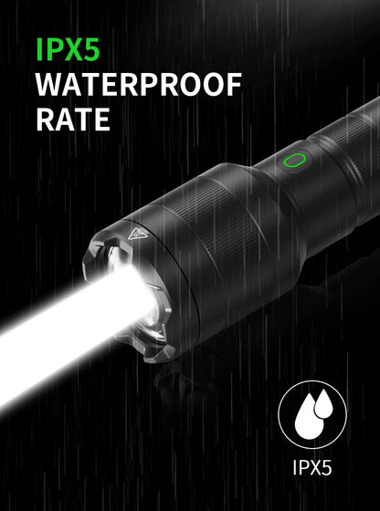LEP White Laser Flashlight 1200-1500 Meters Rechargeable Battery