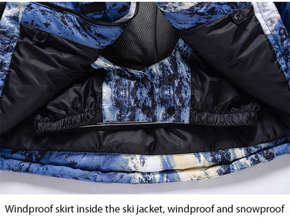 Snow Mountain  Ski Suits for Men Women Couples Windproof Waterproof