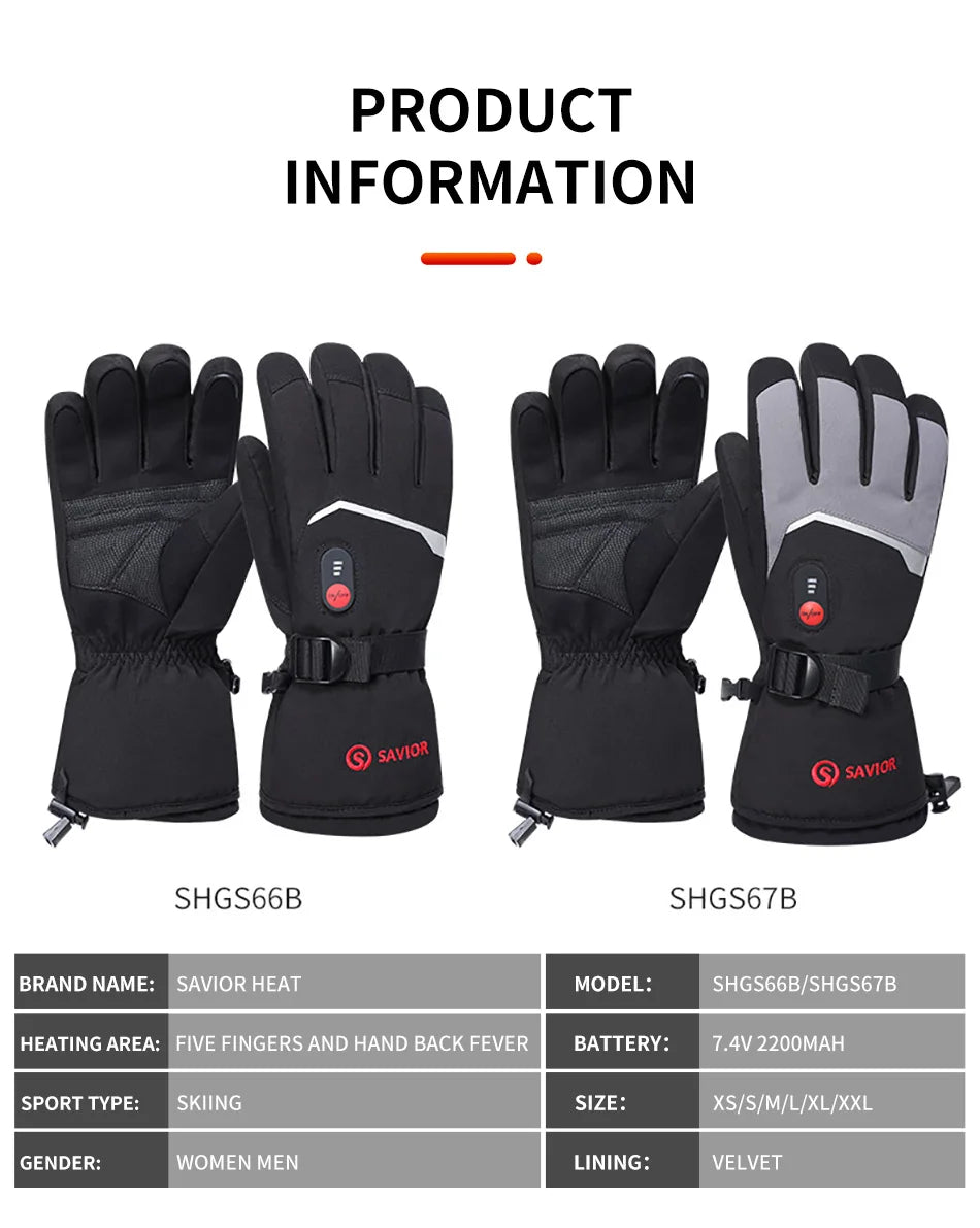 Savior Heat Rechargeable Heated Mittens