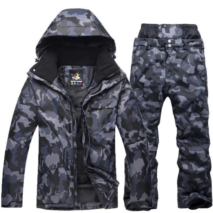 Men's Camouflage Ski Suit Waterproof