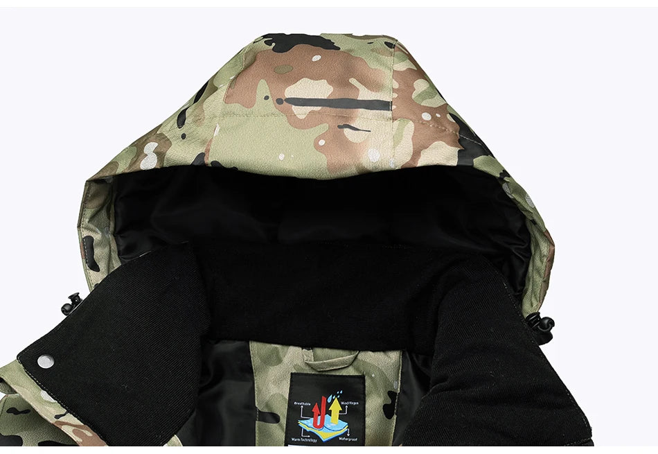 Men's Camouflage Ski Suit Waterproof
