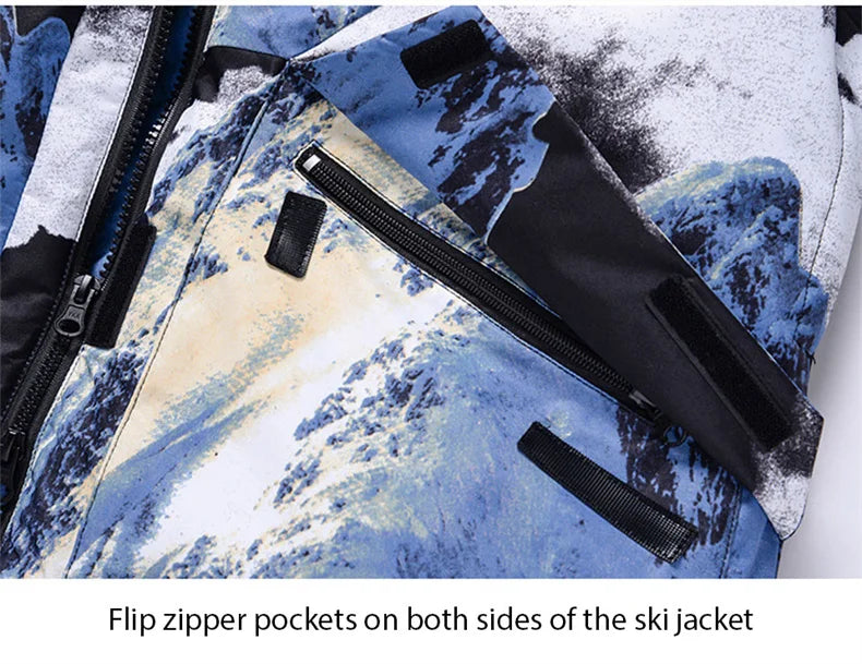 Snow Mountain  Ski Suits for Men Women Couples Windproof Waterproof