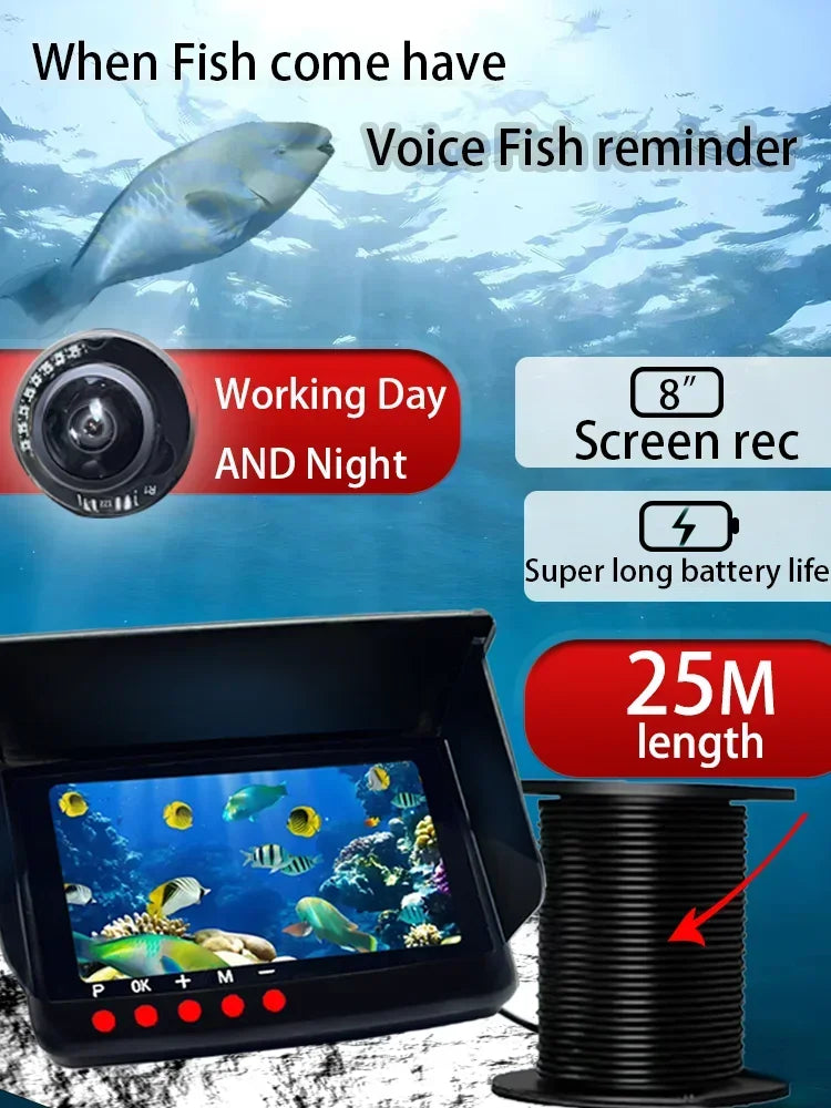 4K Camera Kit  5'' HD Display Underwater Fishing Camera