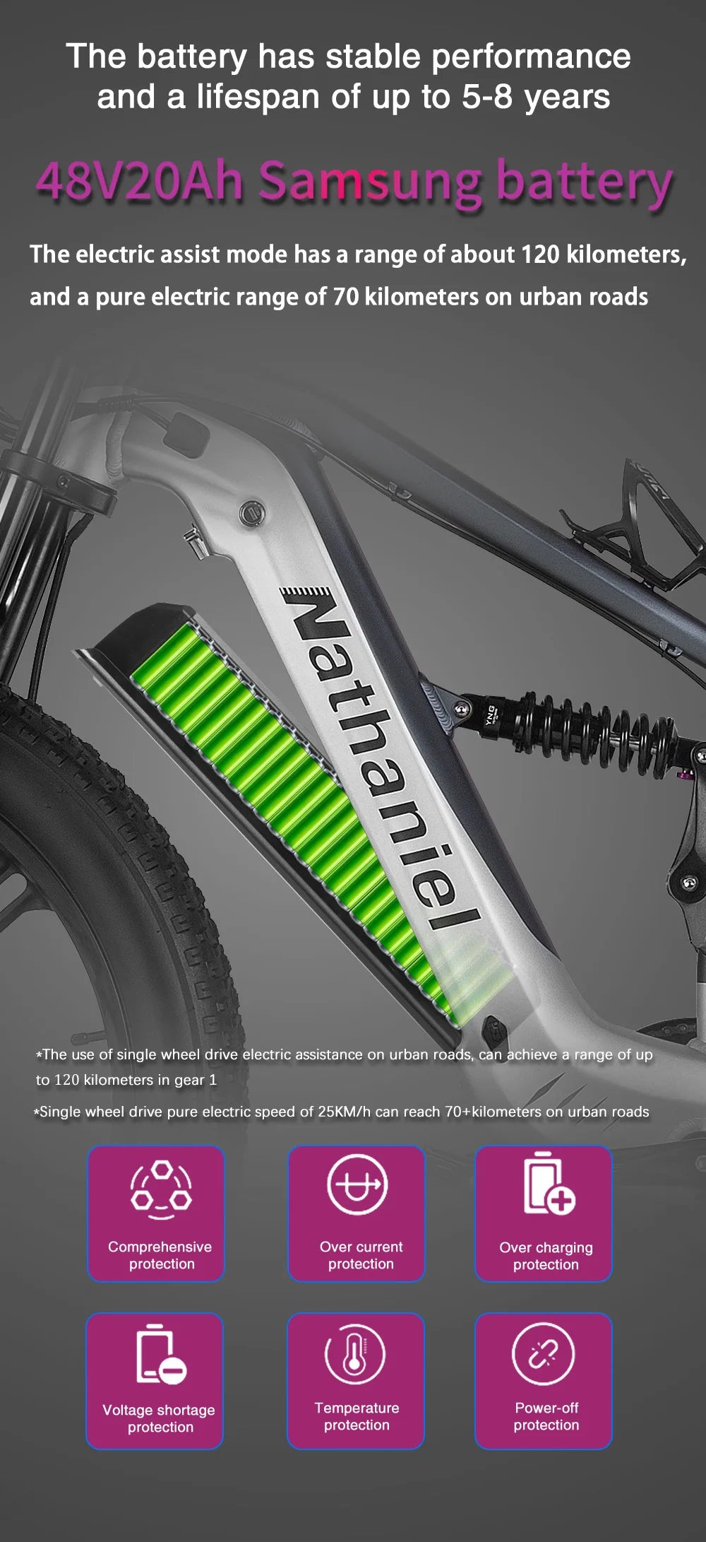 Nathaniel SYR09  26*4.0 electric bike, dual motor 2000W